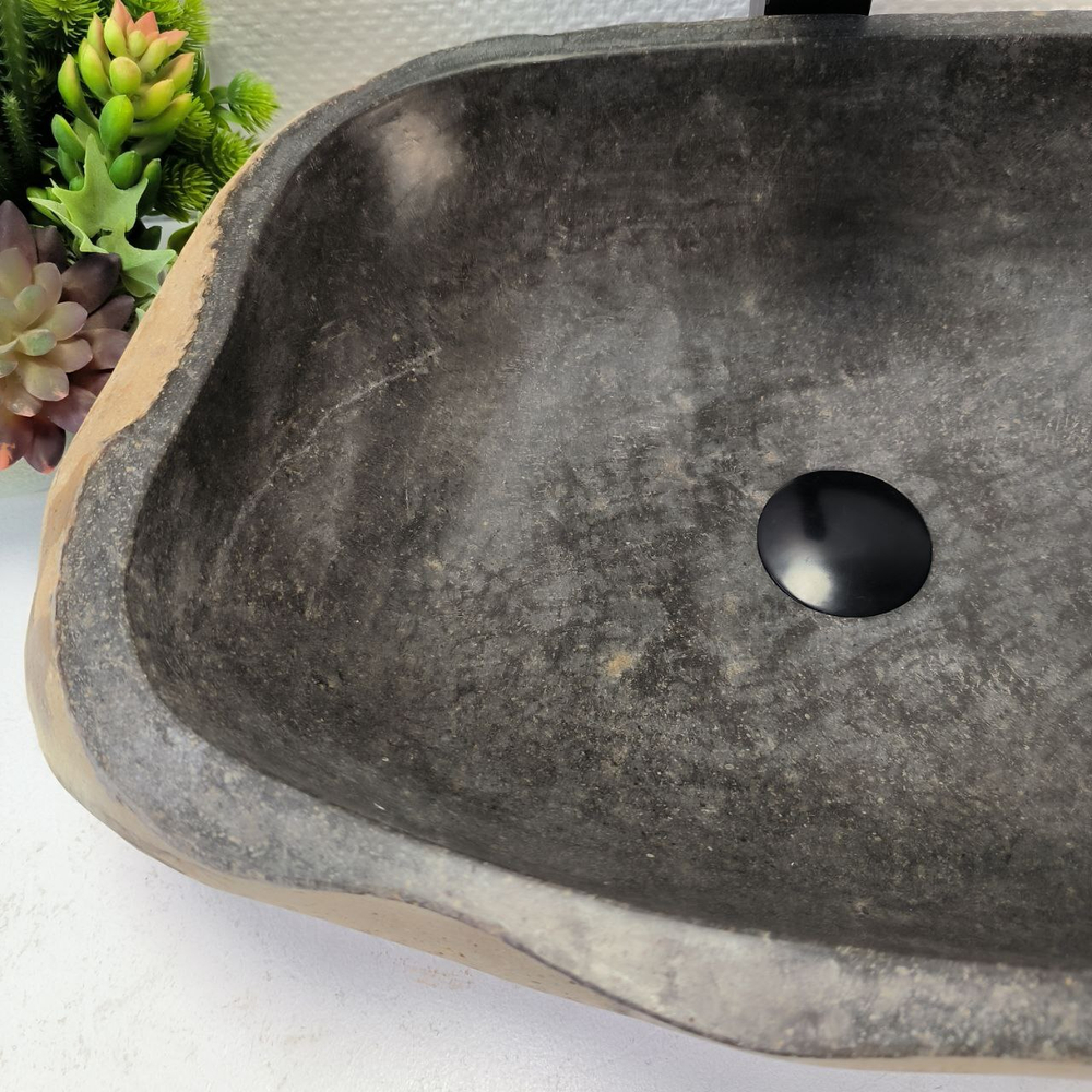 Раковина из речного камня RS-64109 (53*37*15) 0122