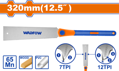 Ножовка с двойной кромкой 320 мм 7TPI+12TPI (6/24) WADFOW WHWD112