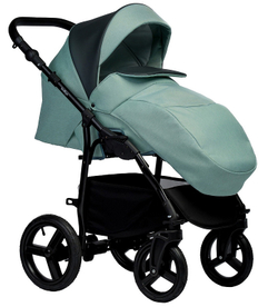 Детская коляска Indigo Impulse Eco 2 в 1 Ie07 серая кожа/шалфей