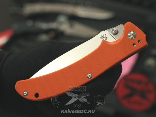Складной нож Steelclaw Кедр-3 оранжевый c клинком из стали D2, рукоять G10