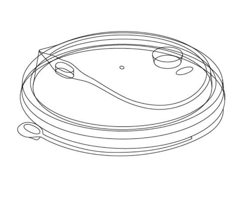 КРЫШКА С ПИТЕЙНИКОМ 90 ДД. ПРОЗРАЧНАЯ ВЗЛП ТИП К 50\1000 ШТ.