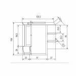 Зеркало со шкафом Eban Eleonora Modular 107 орех