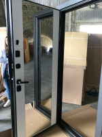 Дверь входная Геометрия Эмалит белый зеркало НОВИНКА