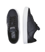 Кожаные кроссовки Versace Jeans Couture - черный(73YA3SKEZP097)