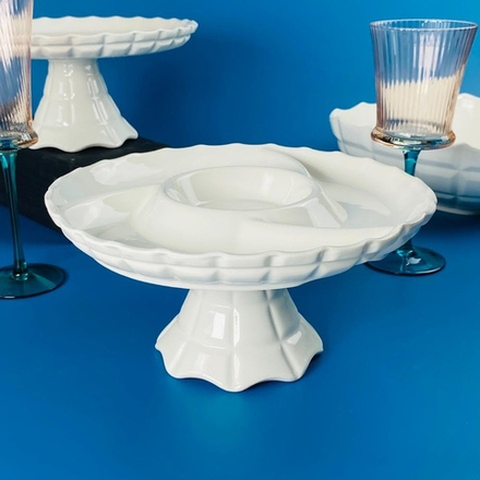 Lenardi 163-061 Менажница 25х12см на ножке КОРНЕЛИЯ в под.уп.(х12)Фарфор