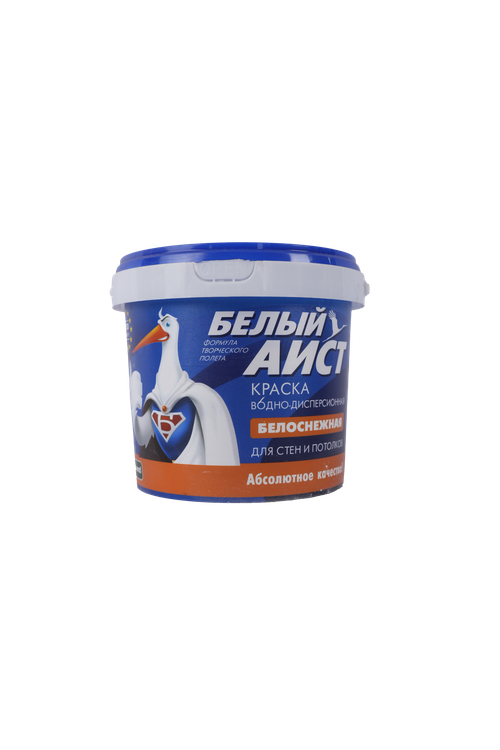 КРАСКА ВОДНО-ДИСПЕРСИОННАЯ БЕЛЫЙ АИСТ БЕЛОСНЕЖНАЯ 1,3КГ