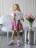 Летний костюм для девочки с шортами