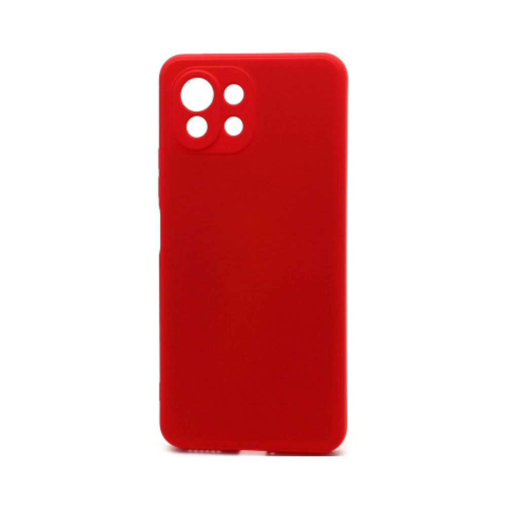 Силиконовый матовый чехол Silicone Case NEW ERA для Xiaomi 11 Lite 5G NE, красный
