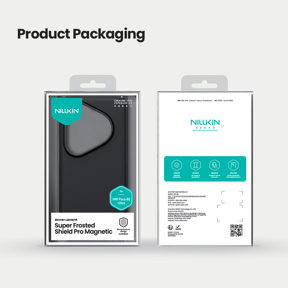 Чехол противоударный от Nillkin c поддержкой MagSafe для Huawei Pura 80 Ultra, серия Super Frosted Shield Pro Magnetic Case
