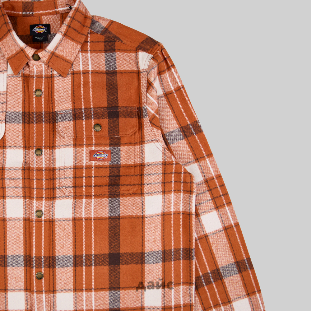 Рубашка мужская Dickies Nimmons Plaid Long Sleeve Shirt