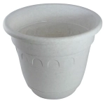Горшок для цветов пластиковый 1,8л d-18см «Колывань» с поддоном мраморный С93М