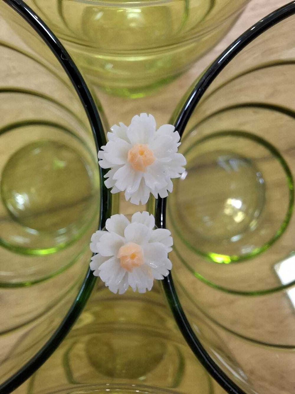 Серьги-пуссеты Ромашки