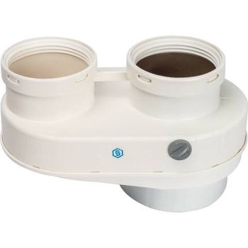 STOUT Элемент дымохода Ø80/80 адаптер для подкл. разд. труб (совместимый  Baxi ) PP-Ryton