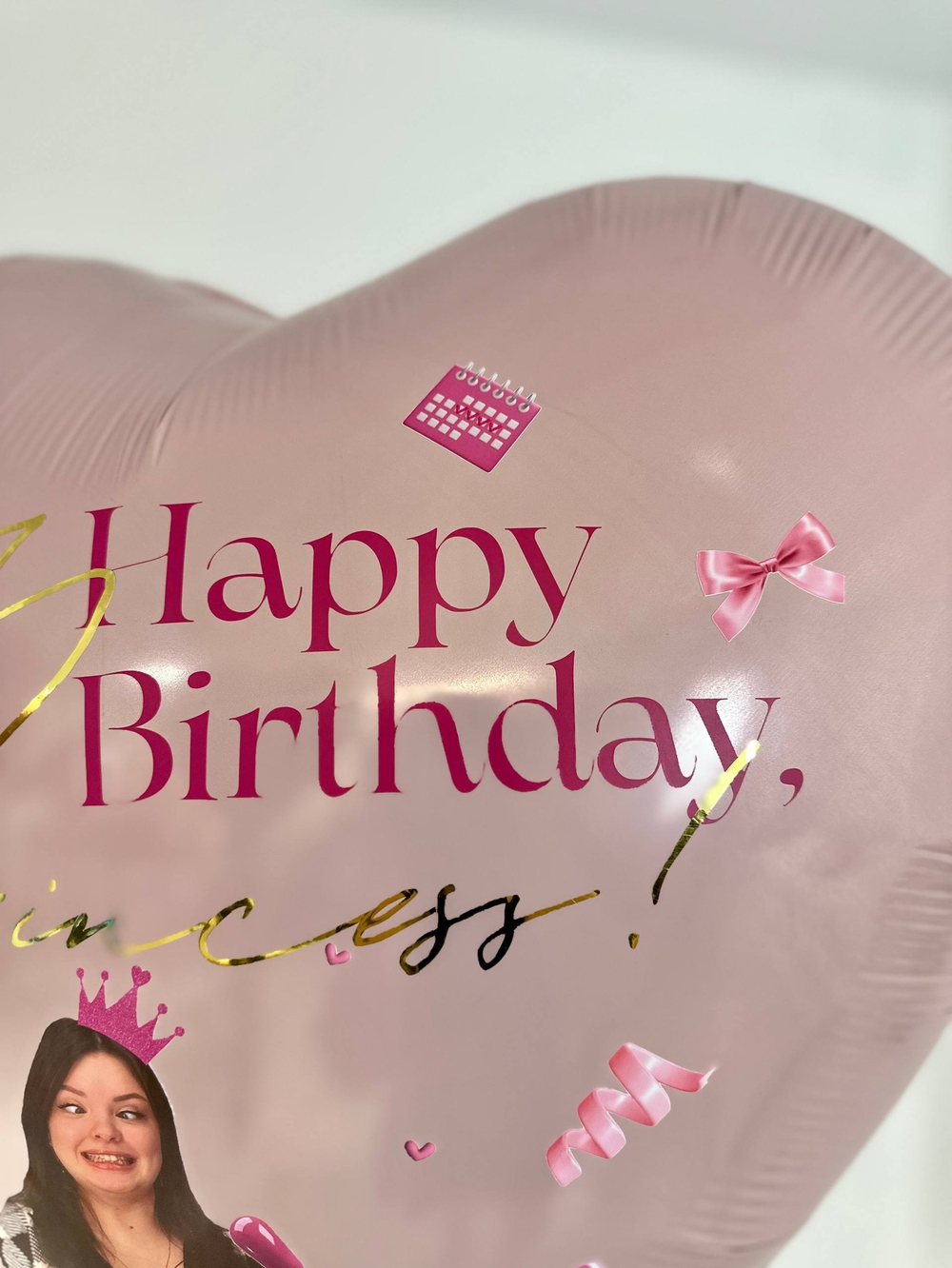 Воздушные шары сердце большое с приколами стикерами на день рождение №3733