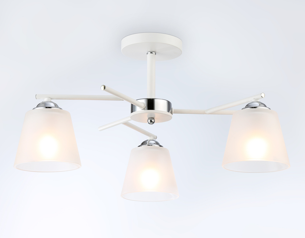 Светильник подвесной TR303202/3 WH/CH/FR белый/хром/белый матовый E27*3 max 60W D550*260