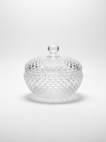 Сахарница стеклянная 200 мл. с крышкой