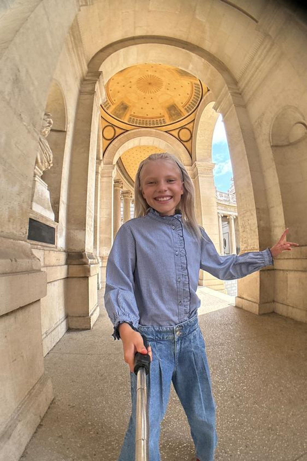 ZARA РУБАШКА В КЛЕТКУ ВИШИ С РЮШАМИ, СИНИЙ