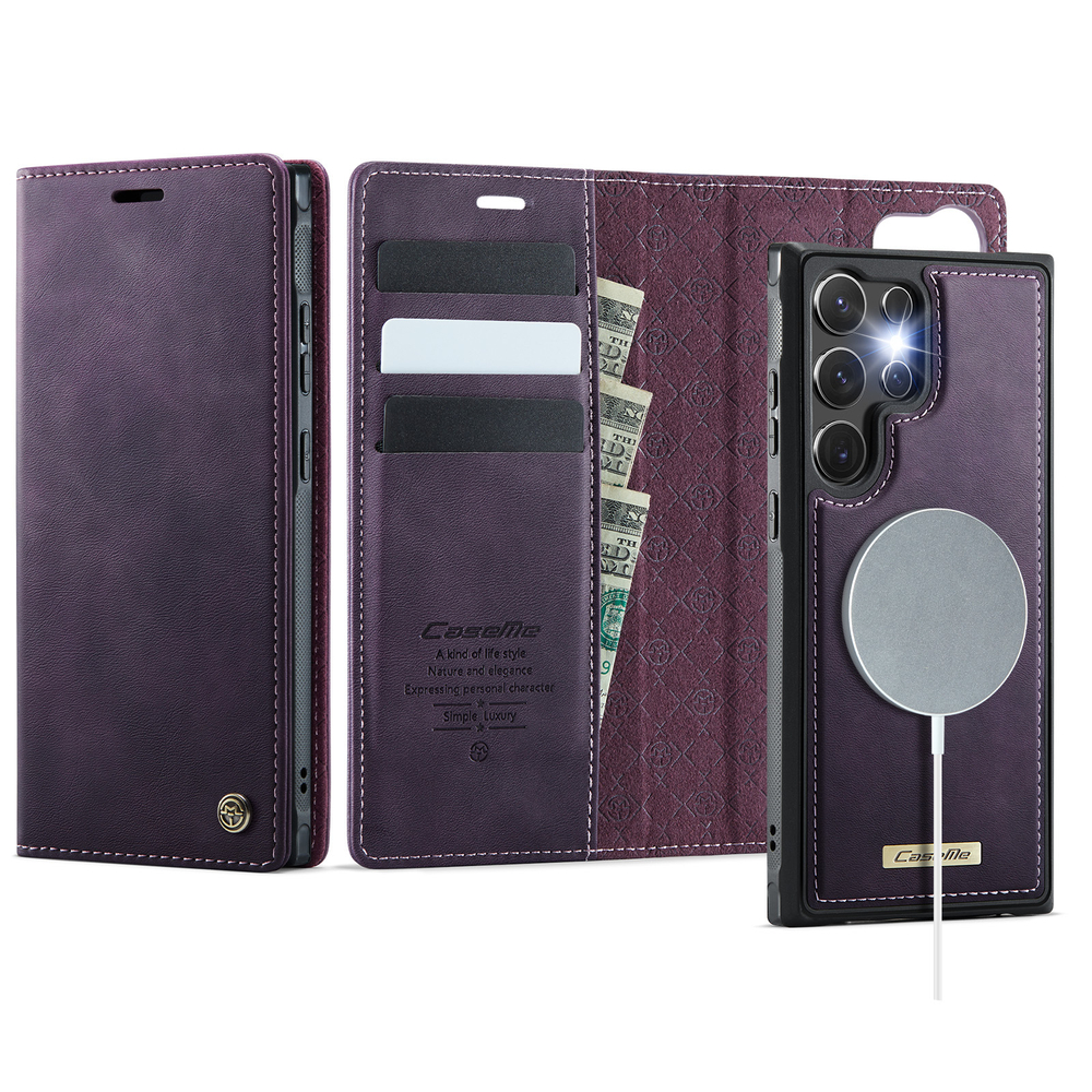 Чехол-кошелек CaseMe 2 in 1 MagSafe Samsung Galaxy S23 Ultra