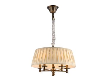 Подвесная люстра 5*E14 31505/C black brass бежевый/латунь JULIA Newport