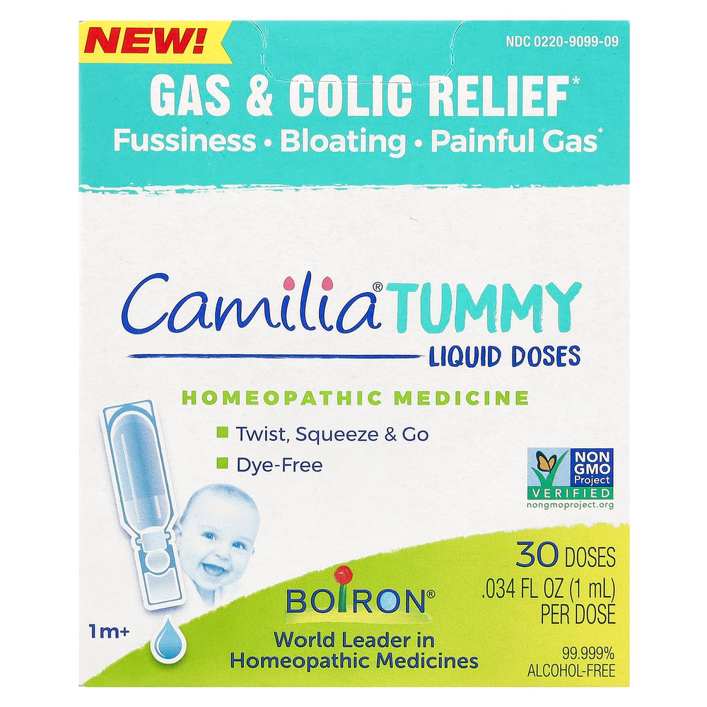 Boiron, Camilia Tummy, от 1 месяца, 30 жидких доз по 1 мл (0,34 жидк. унции)