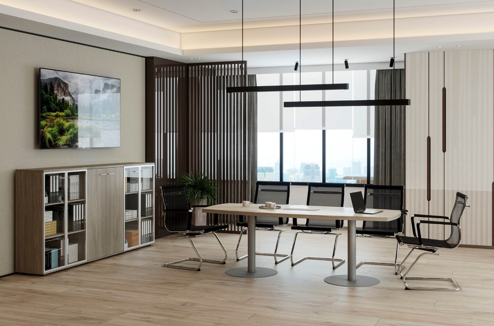 Шкаф высокий узкий со стеклом WING