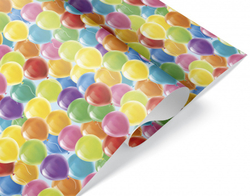 Бумага глянцевая 70*100см Красочные шарики /1 лист