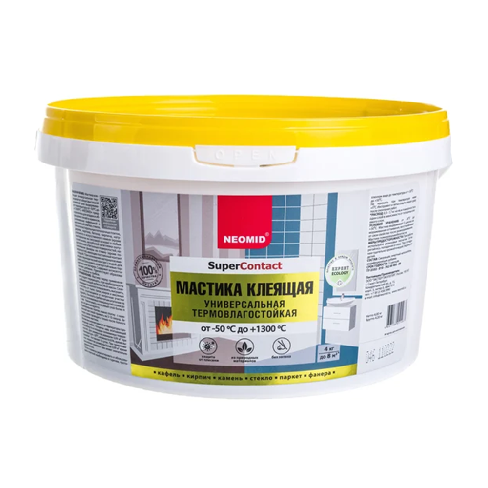 Неомид Мастика клеящая термостойкая универсальная   (4 кг.)