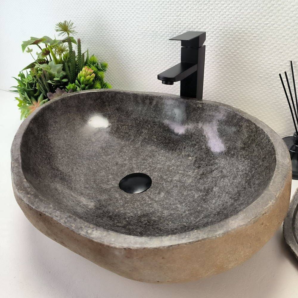 Раковина из речного камня RS-63444 (54*43*15) 0123