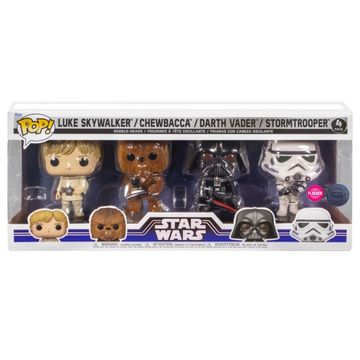 Фигурка Funko POP! Bobble Star Wars Luke/Chewbacca(FL)/Darth Vader/Stormtrooper (Exc) 4PK 74138
