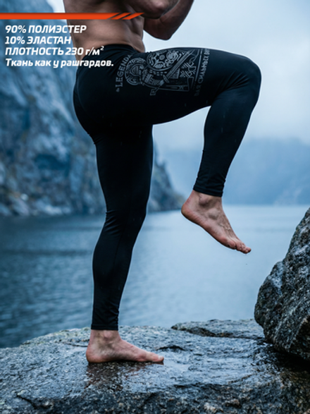 Компрессионные штаны мужские черные LEGENDA Варяг