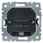BRITE Розетка 1-местная с заземлением с защитными шторками 16А с USB A+C 18Вт РЮш11-1-БрБ белый IEK