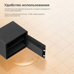 Сейф LockSworth биометрический + электронный замок + ключ, 400х300х300 мм, 10 кг, черный