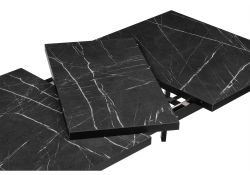 Стол Цефей 120(160)х75х75 файерстоун / черный матовый