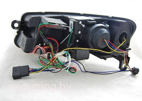 Передние фары Audi A6 C6 xenon tube lights tru drl chrome