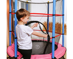Батут детский DFC SMRKIDS 55" с сеткой, PINK
