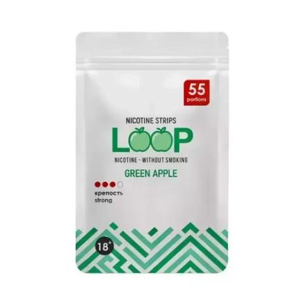 LOOP GREEN APPLE НИКОТИНОВЫЕ ПЛАСТИНКИ (12 МГ) - ЗЕЛЕНОЕ ЯБЛОКО