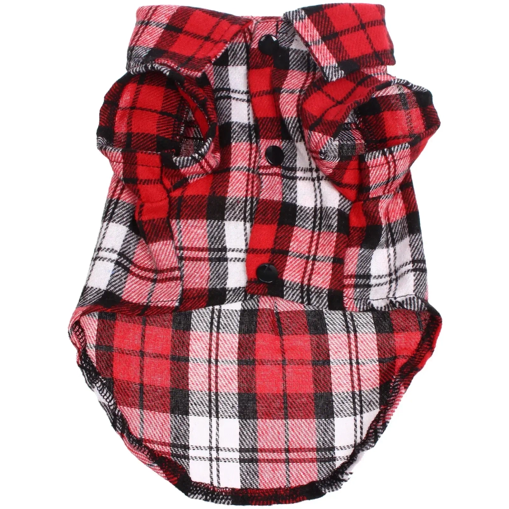 Кофта - рубашка фланелевая для мелких пород собак и кошек «BRO Style», цвет красный, р M