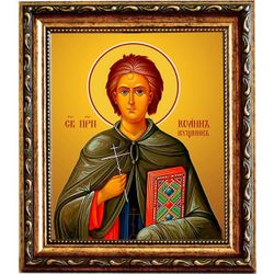 Иоанн Кущник преподобный. Икона на холсте.