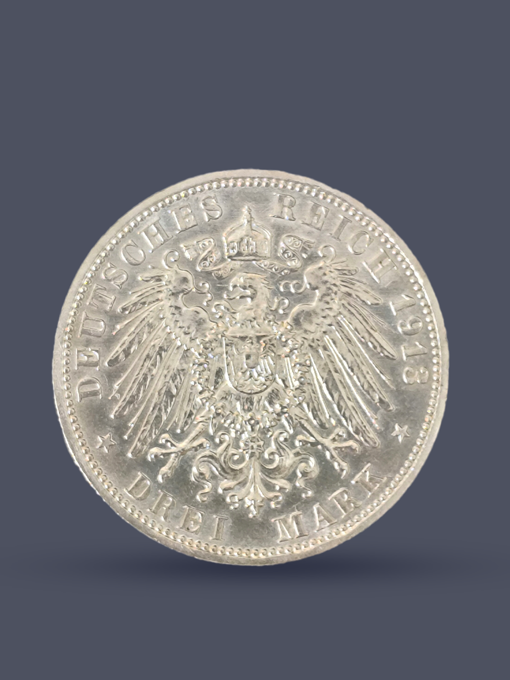 Монета 3 марки 1913 год "Вильгельм II" Германская Империя