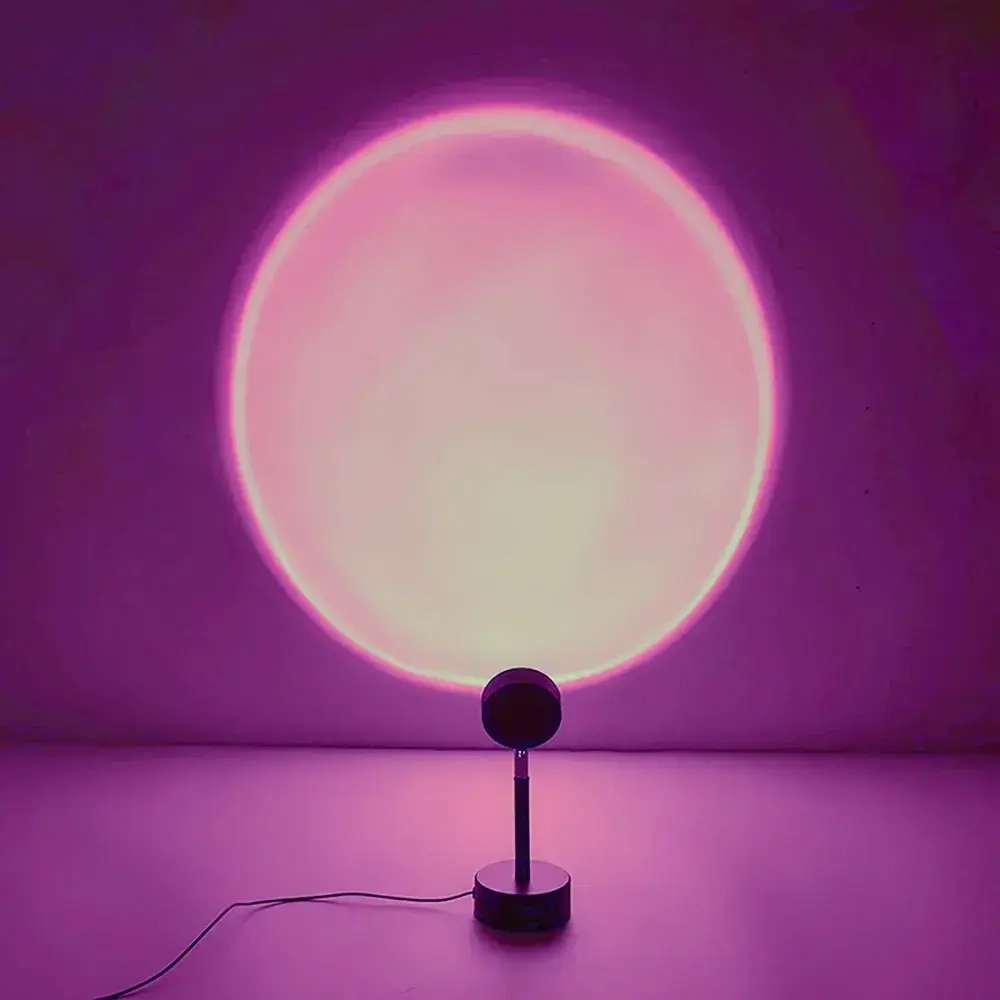 Лампа Закат с пультом, Sanset Lamp, RGB,16 Цветов, Атмосферный Ночник, Декоративный Светильник для Интерьера и Фото