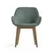 Стул Konna зеленого цвета с ножками из массива ясеня