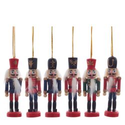 GAEM Набор из 6шт Украшение новогоднее "Щелкунчик", L21 W2,5 H11 см