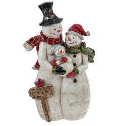 GAEM Фигурка декоративная "Снеговики", L18 W9 H31 см