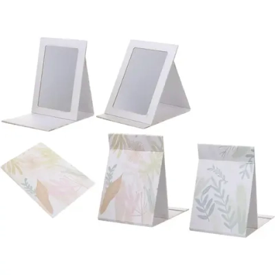 Зеркало косметическое складное «ФОРТУНА БРИ», микс 4 дизайна, тропики, 15*21см