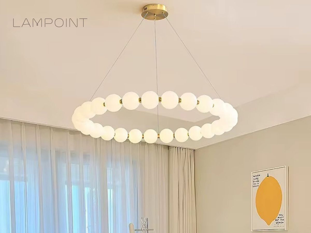 Люстра подвесная светильник светодиодный LED для кухни, гостиной, зала и детской, 60 см