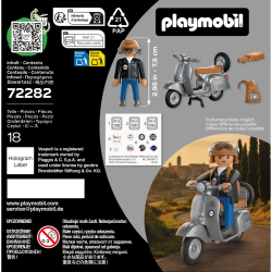 Игровой набор Playmobil 72282 Мотороллер Vespa 80 лет Original Style 72282 18 деталей — фото 3