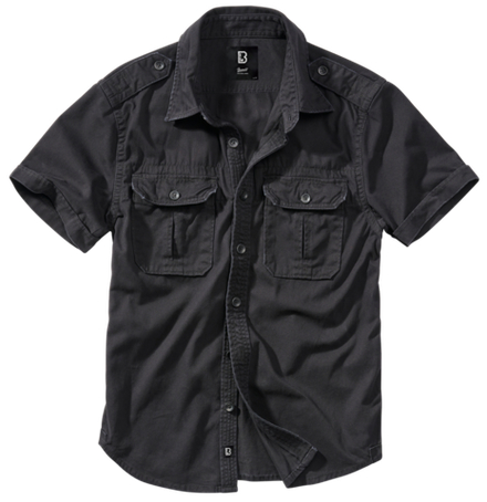Brandit VINTAGE SHIRT SHORT SLEEVE black