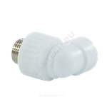 Угольник PP-R комбинированный белый Дн 32х1" НР VALFEX 10126032