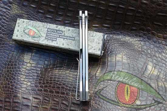 Складной нож REPTILIAN САРГАН-03 c клинком из стали D2, рукоять Stainless Steel