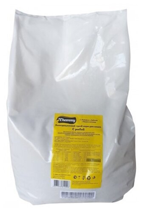 CHAMMY СУХОЙ КОРМ ДЛЯ КОШЕК С РЫБОЙ 10 КГ